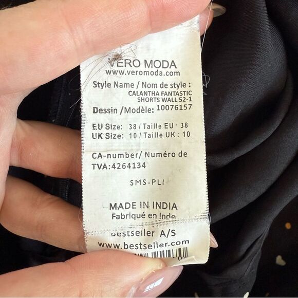 VERO MODA |  Black and White Pleated Mini Skater Skirt - Picture 8 of 11